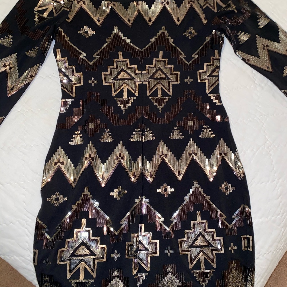 Black an Gold Dress from express